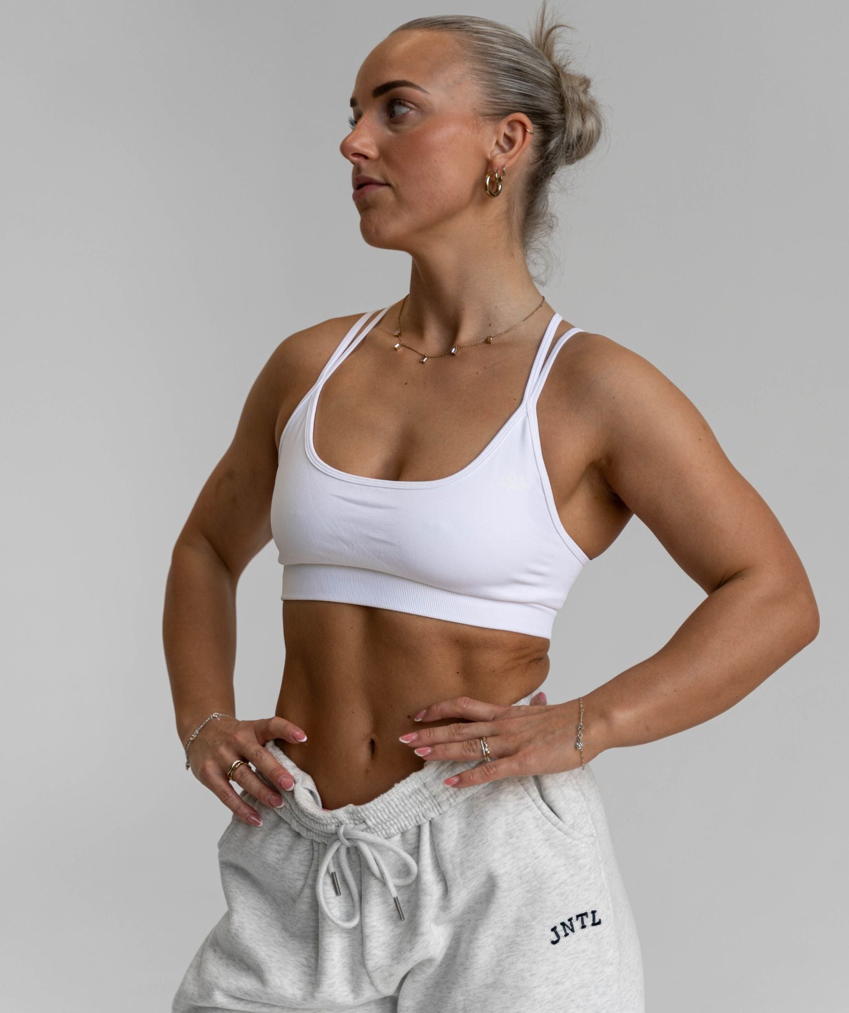 Power Sports Bra (White)