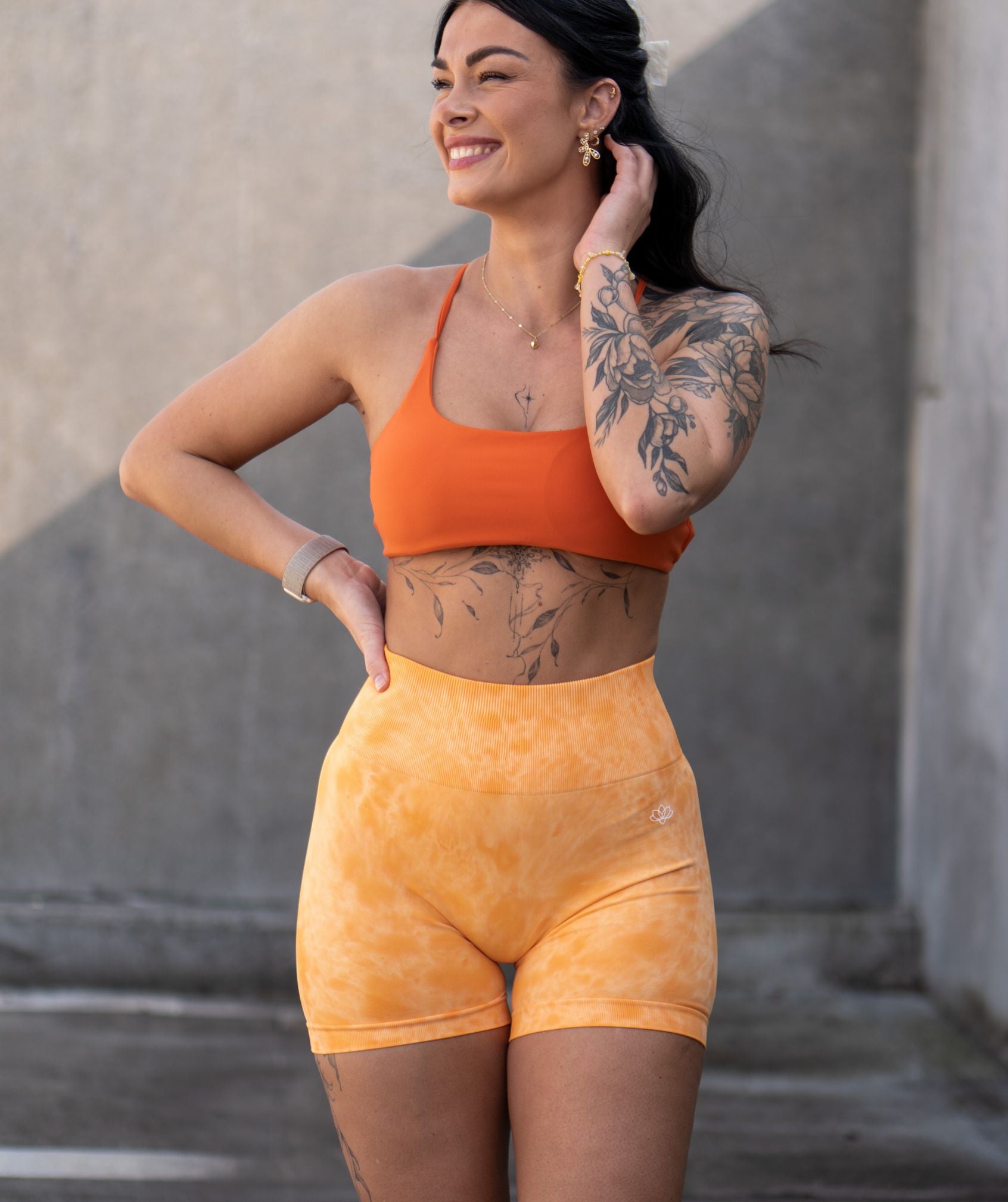 Marble Shorts (Orange)